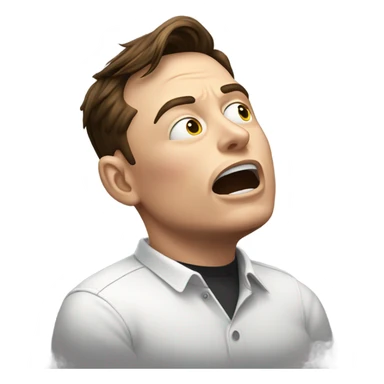 Elon musk throwing up  sticker