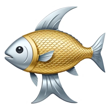 Haç ve balık sembol  sticker