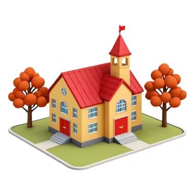 3d very small school sticker