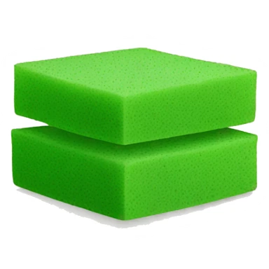 green flat square dish sponge sticker