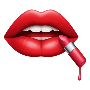 Lipstick kiss print sticker