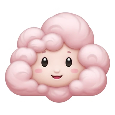 A soft pink cloud with gentle cotton-like fluff. sticker