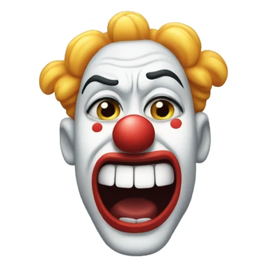 clown cries sticker