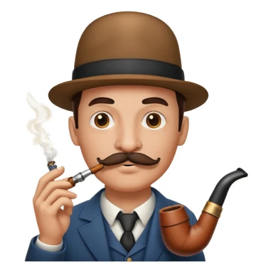 Smoking a pipe Emory sticker