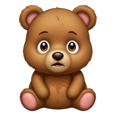 A little teddy bear which seems a bit confused sticker
