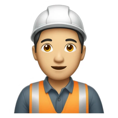 asian worker sticker
