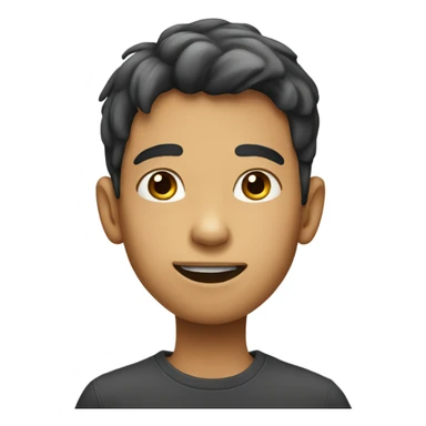 boy with long chin sticker