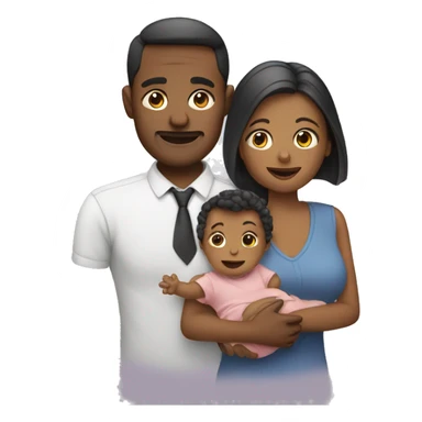 Mom and dad with baby sticker