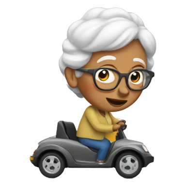 Grandma driving over speed bumps sticker