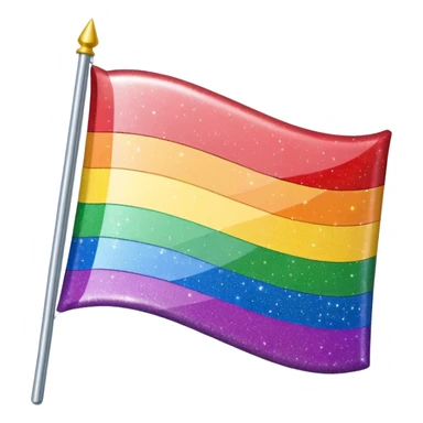 flag lgbtq+ glitter sticker