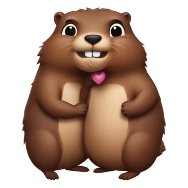 Two Beavers  in love sticker