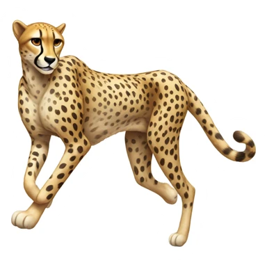 Cheetah running sticker