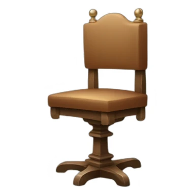 a chair base with a sword sticker