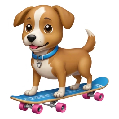 dog with skateboard  sticker