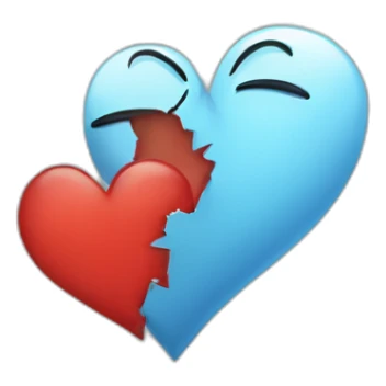 Half heart broken  sticker