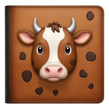 Brown cow print journal sticker