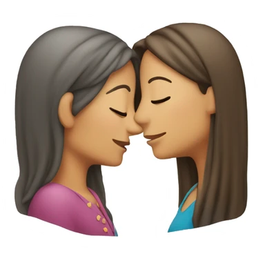One woman whispers into the ear of another woman closing by hand sticker