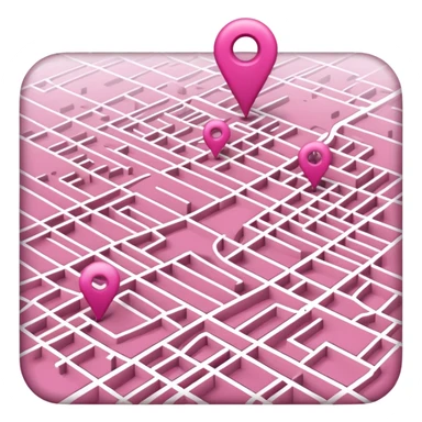 mix pink of a big gps map of the lines sticker