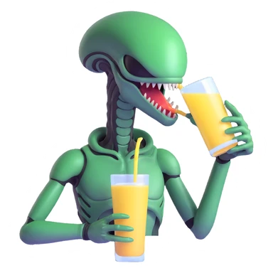 xenomorph alien drinking sticker