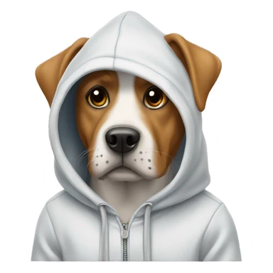 Dog wear a hoodie sticker