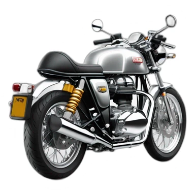 royal enfield continental gt in silver chrome sticker