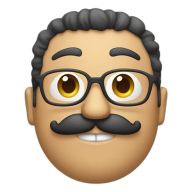 Un mec avec un moustache et des cheveux chatin sticker