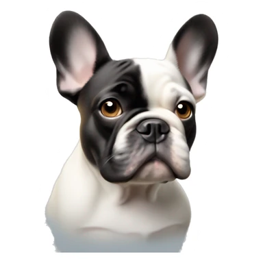 focused French bulldog in soft blur sticker