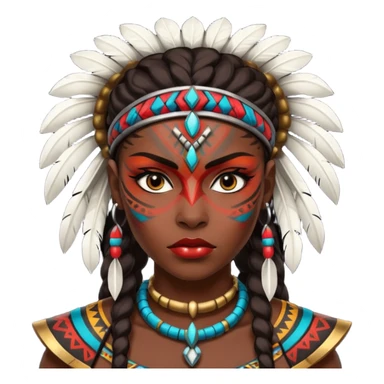 woman African warrior sticker