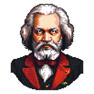 portrait of Karl Marx sticker