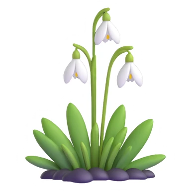 snowdrop flower sticker