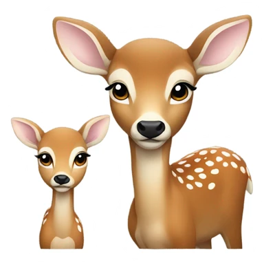 Deer with a baby sticker