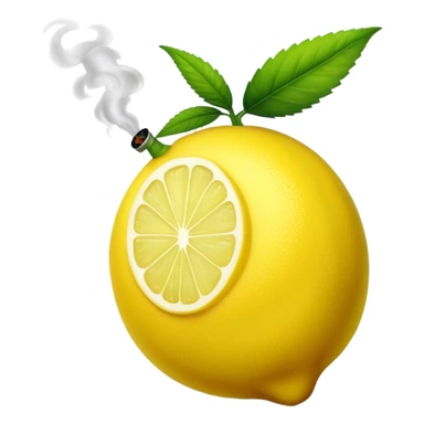 Lemon smoking marijuana sticker