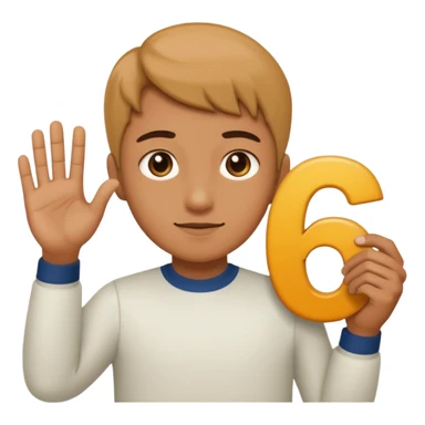 Person holding 67 sticker