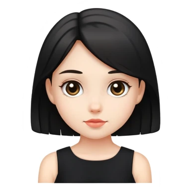 A cute girl wearing black dress sticker