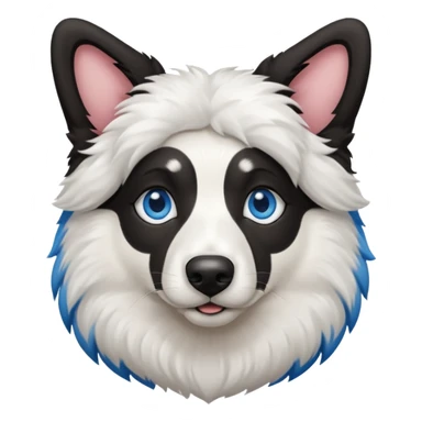Black and white Australia Sheppard dog with blue eyes  sticker