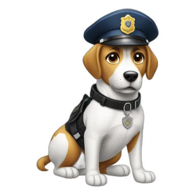 Perro policia sticker