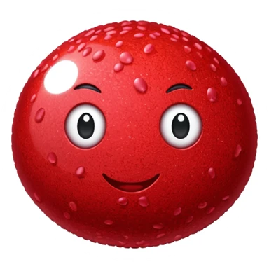 red glitter rice ball sticker