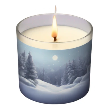 winter vibe candle sticker