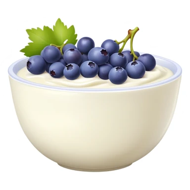 yoghurt bowl with grapes and blueberries sticker