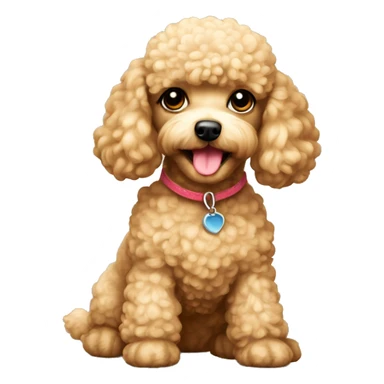 Mini poodle golden sticker