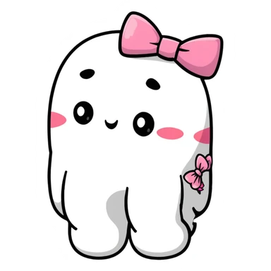 pink bow sticker