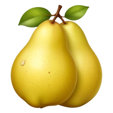 round asian pear sticker