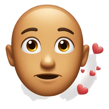 Longing face with hearts surrounded sticker