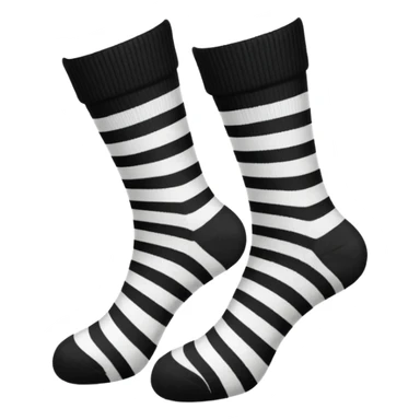 black and white striped soscks  sticker