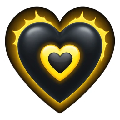 black heart with 2 yellow sparked like this = 💖 sticker
