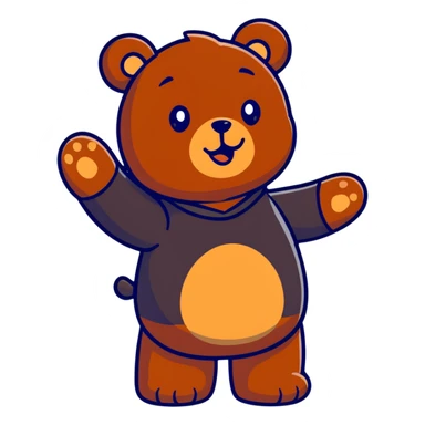 Teddy bear blowing kisses  sticker
