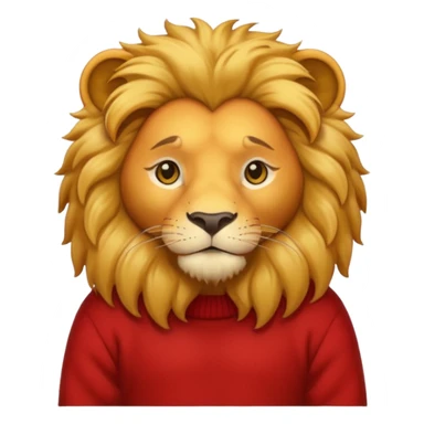 lion wearing jumper sticker