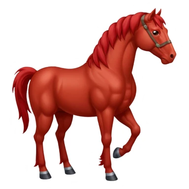 Liver red horse sticker