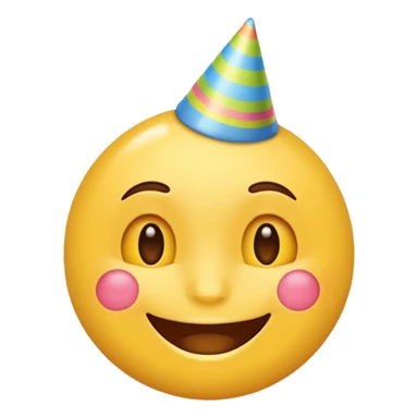 Emoji ios 18 de cara de cumpleaños sticker