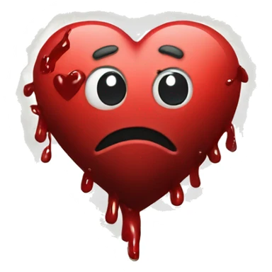 Heart with blood of money sticker